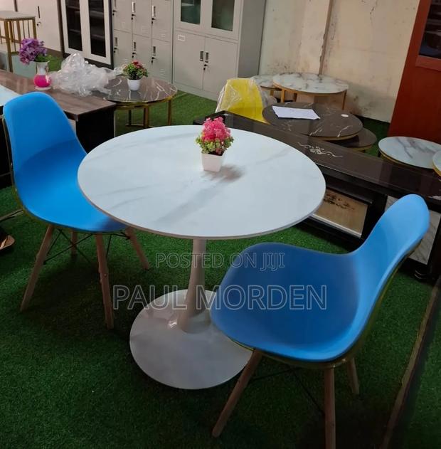 Round Dining Table With Two Dining Chairs