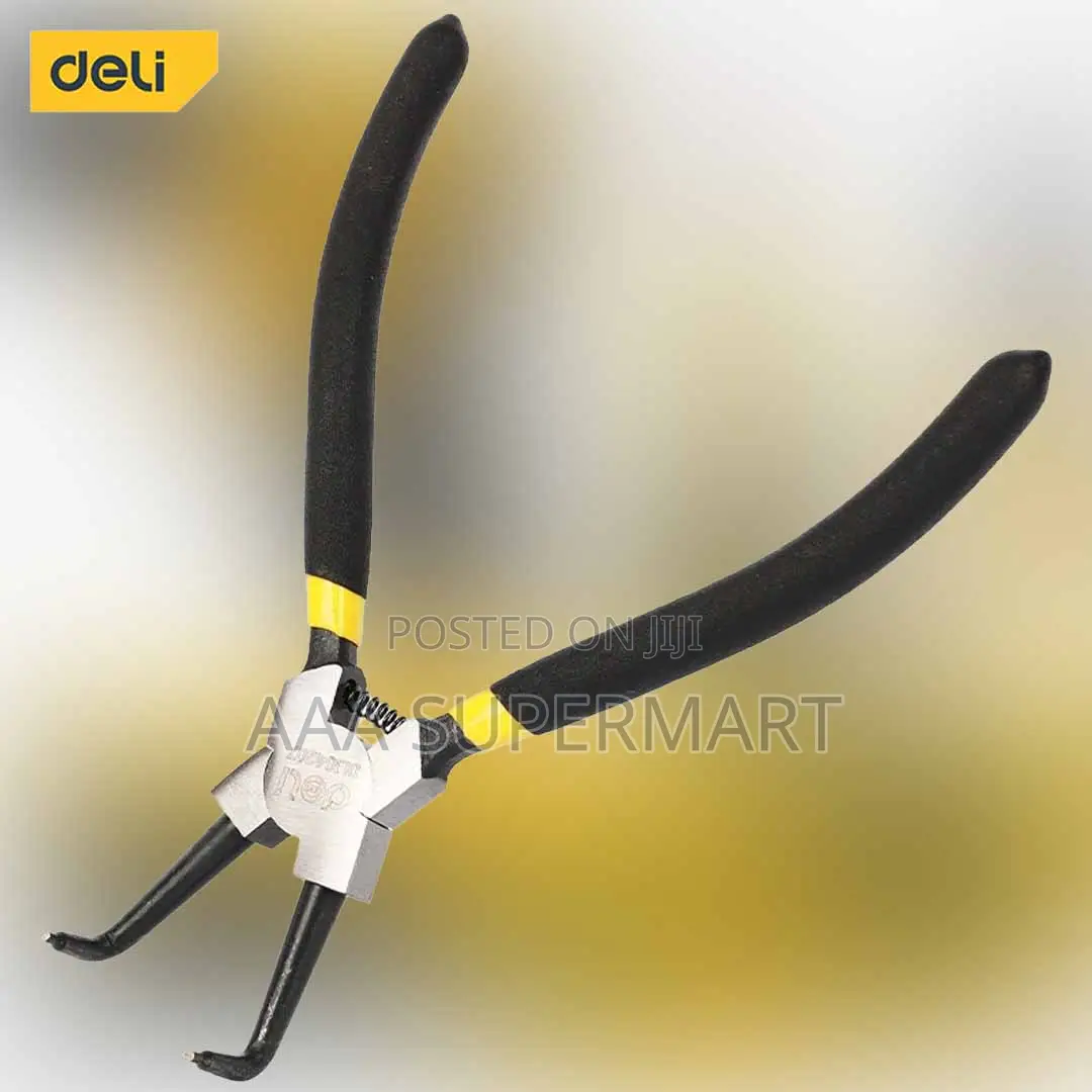 Deli Tools EDL104007 Circlip Pliers Internal Bent Circlip