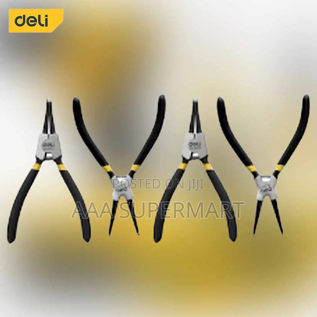 Deli Tools 4 PCS Circlip Pliers Set