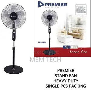 Premier 16" STAND FAN Heavy Duty Round Base