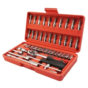 46pcs Ratchet Wrench Socket Tool Set
.