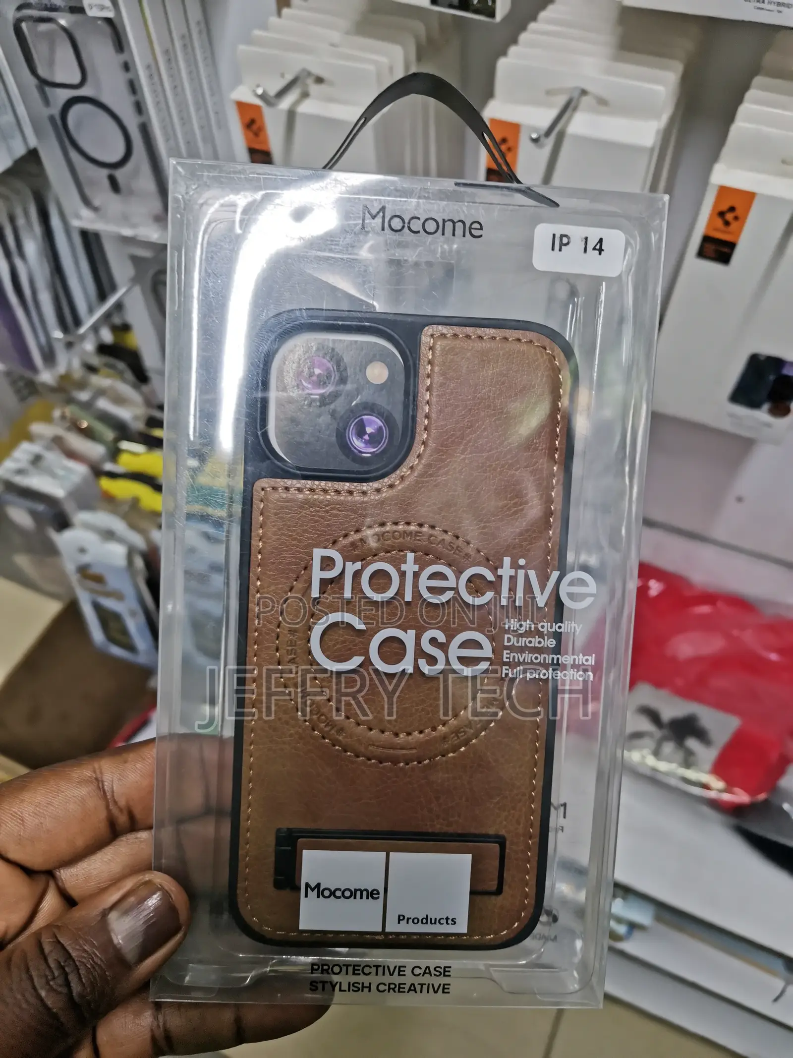 iPhone 14 Leather Magsafe X-Level Compatible Case-Brown