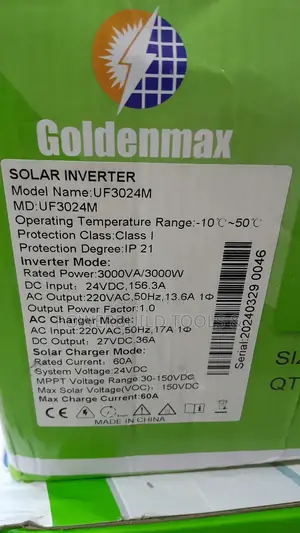3KVA Pure Sine Wave Hybrid Inverter Golden Max Brand
