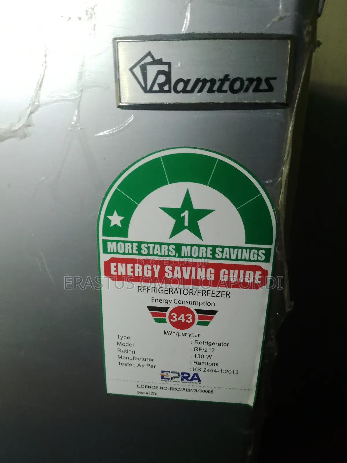 Ramtons Refrigerator Rf/217 Double Door