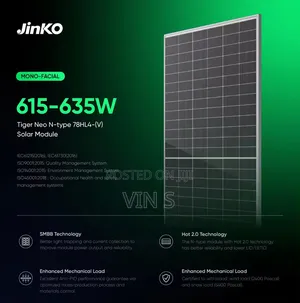 Jinko 615w Solar Panels Bifacial'jinkō Bifâcial Solár Pânels
