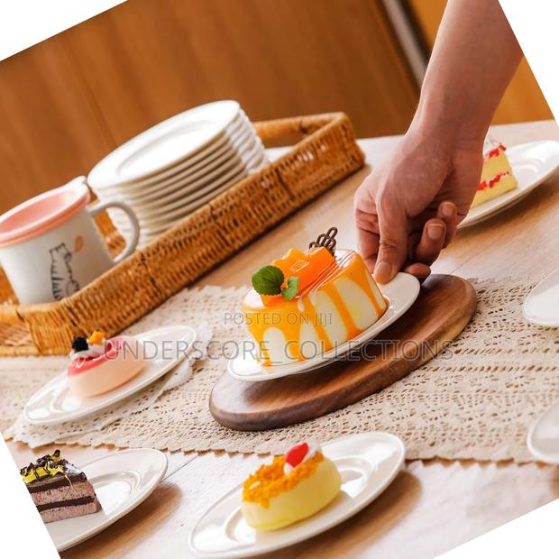 Porcelain Dinner Shallow Plates. - main view