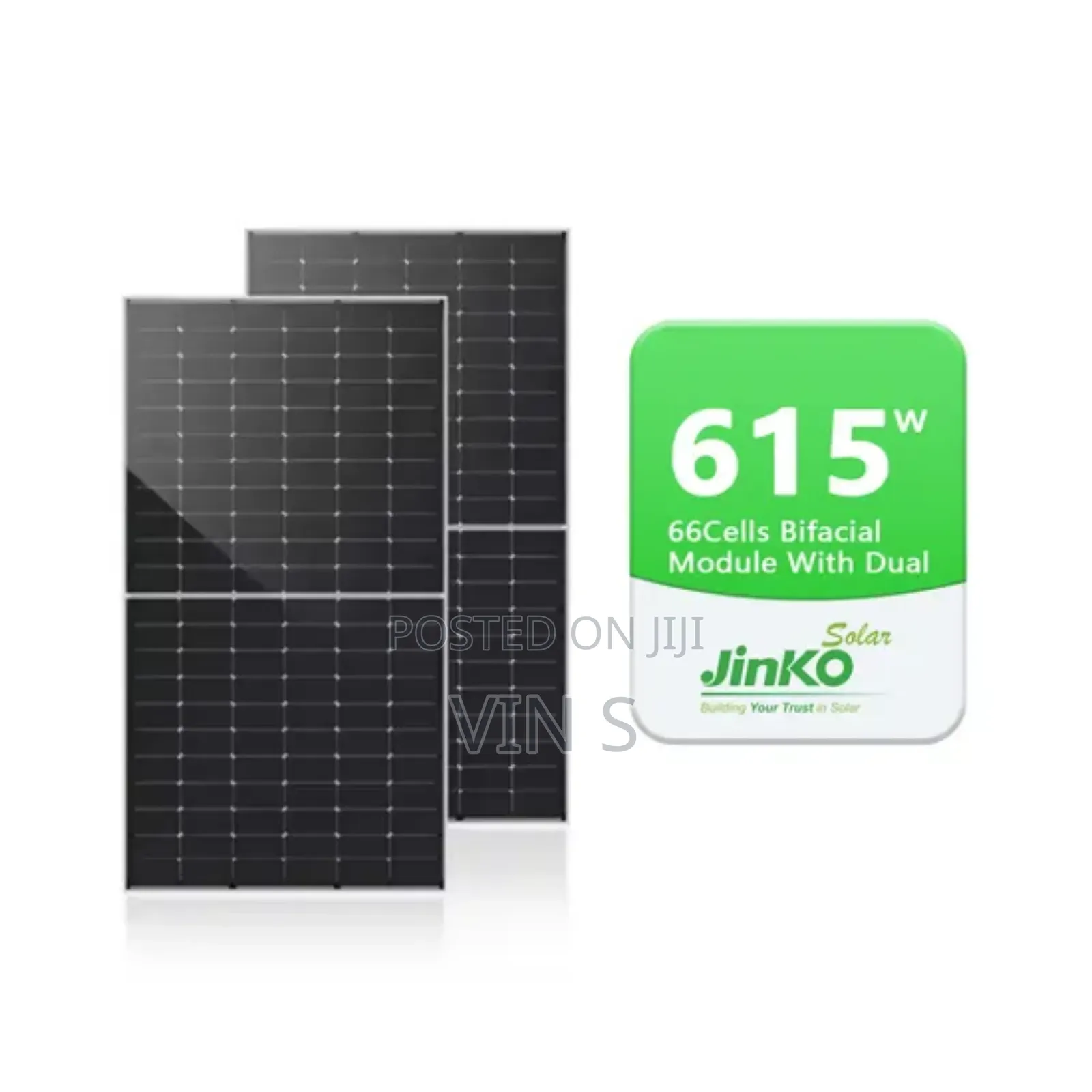 615w Jinko Bifacial Solar Panel- Jinkõ Bifâcial Solàr Pànel
