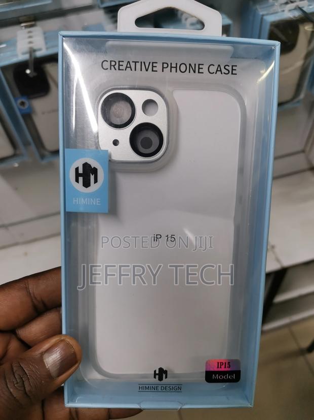 Plating Case for iPhone 15 Clear With Camera Lens Protector - main view