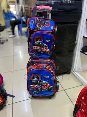 *3 in 1 Trolley Cartoon Themed Kids School Bag