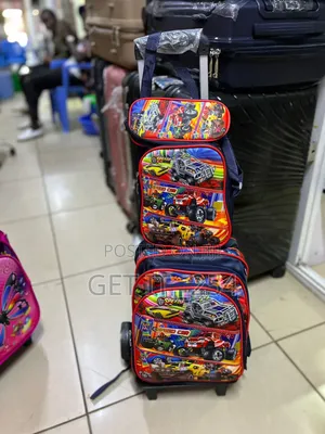 *3 in 1 Trolley Cartoon Themed Kids School Bag