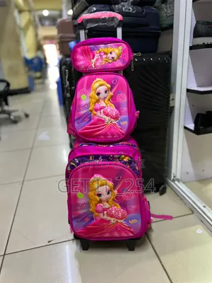 *3 in 1 Trolley Cartoon Themed Kids School Bag