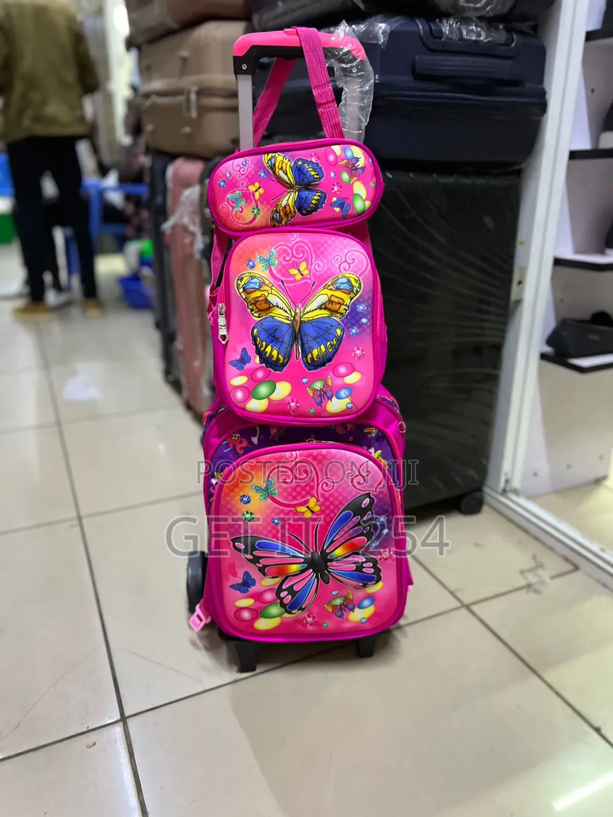 *3 in 1 Trolley Cartoon Themed Kids School Bag