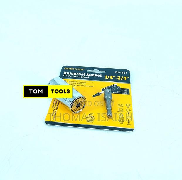 Universal Socket Wrench for 8mm to 19mm With Drill Adapter - thumbnail 4