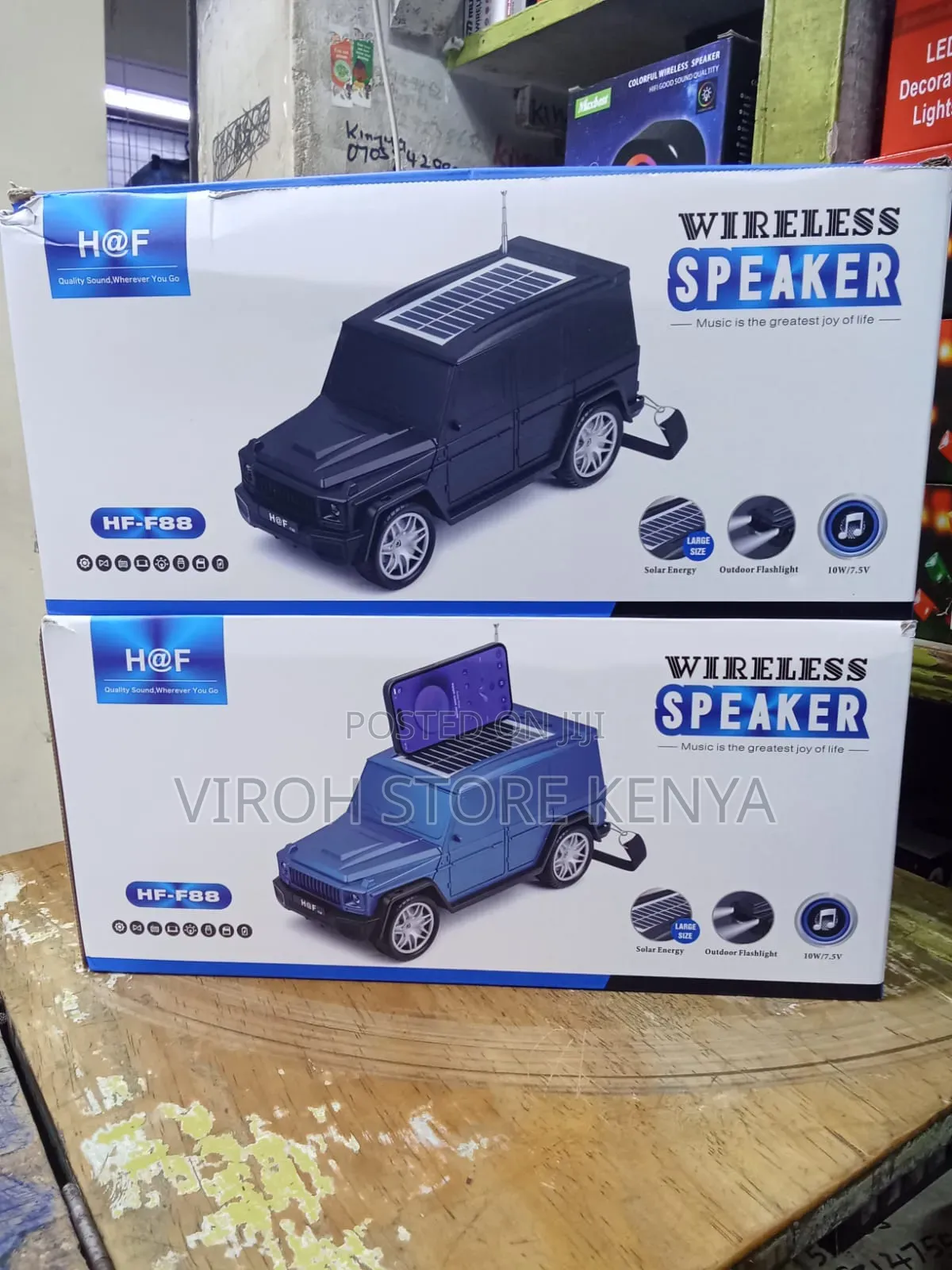 Caston F88 Wireless Speaker Car Model With Solar/Fm/Usb