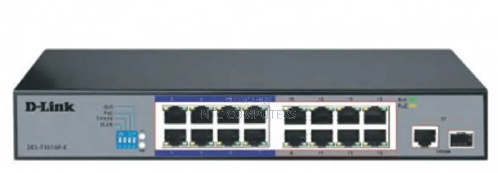 D-Link Des-F1016p-E 16-Port Poe+ Surveillance Switch With 16 Poe Ports