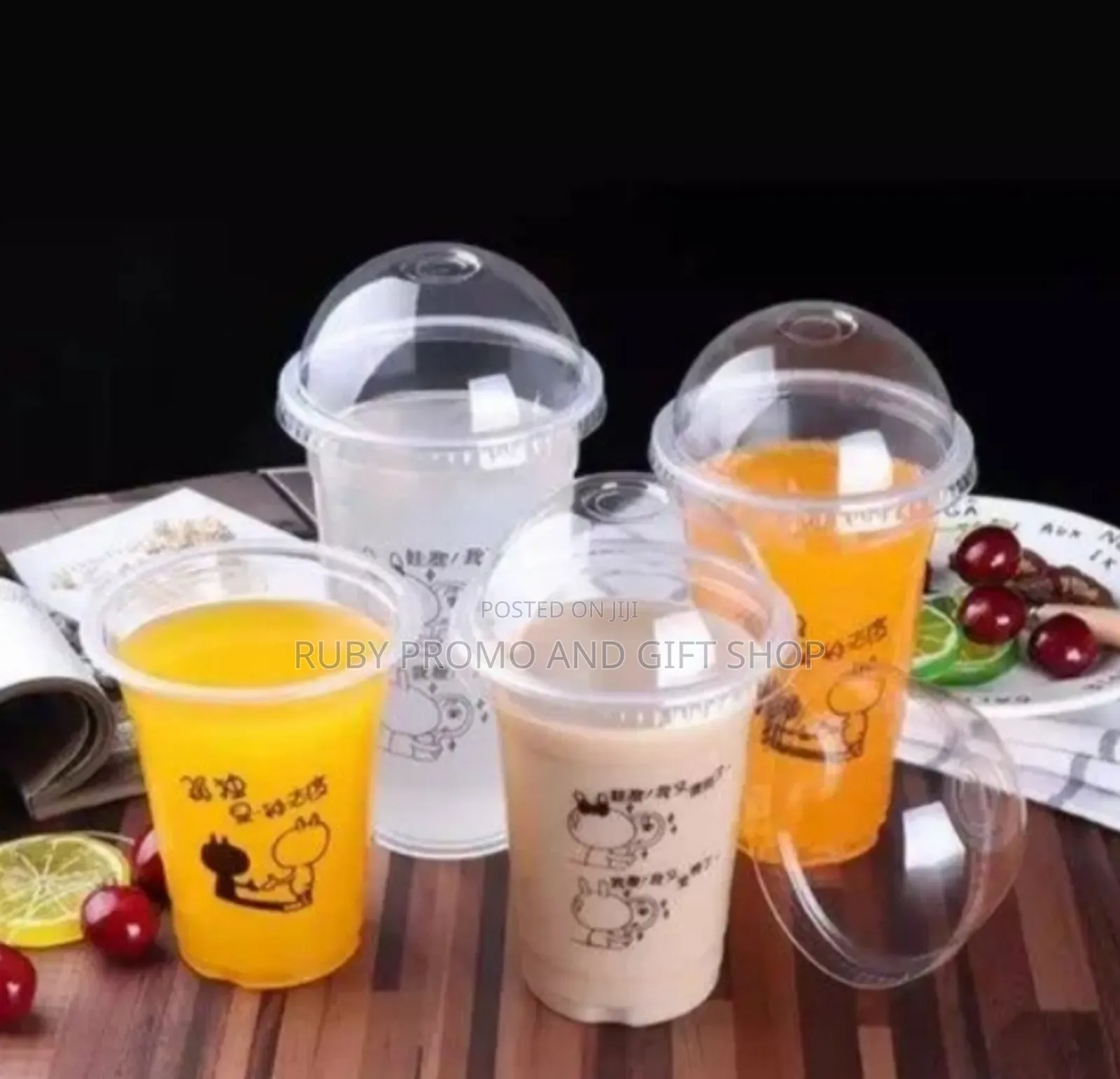 Custom Logo Printed Disposable 500ml Juice Mugs