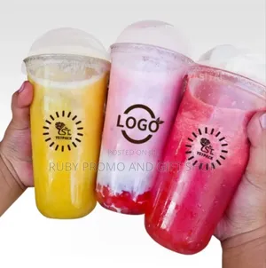 Custom Logo Printed Disposable 500ml Juice Mugs
