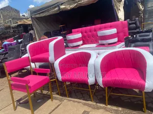 Pink White Pedicure Chairs and Manicure Chairs Set