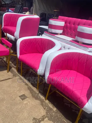 Pink White Pedicure Chairs and Manicure Chairs Set