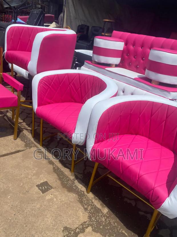 Pink White Pedicure Chairs and Manicure Chairs Set - thumbnail 2