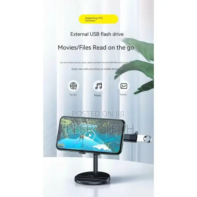 Adapter Otg Tpye-C iPhone Flash Drive Audio Black