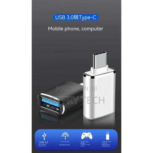 OTG Adapter Type-C USB3.0 Mobile Phone Black - thumbnail 3