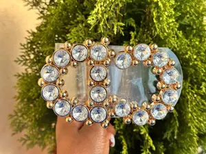 Ladies Wide Clear Belts