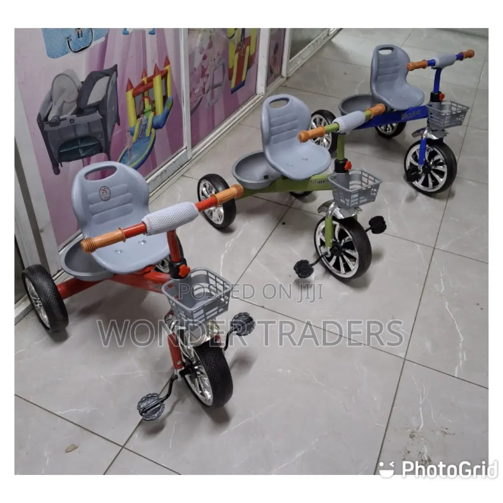 Tricycles ,
Seat With Back Support 
Durable Rubber