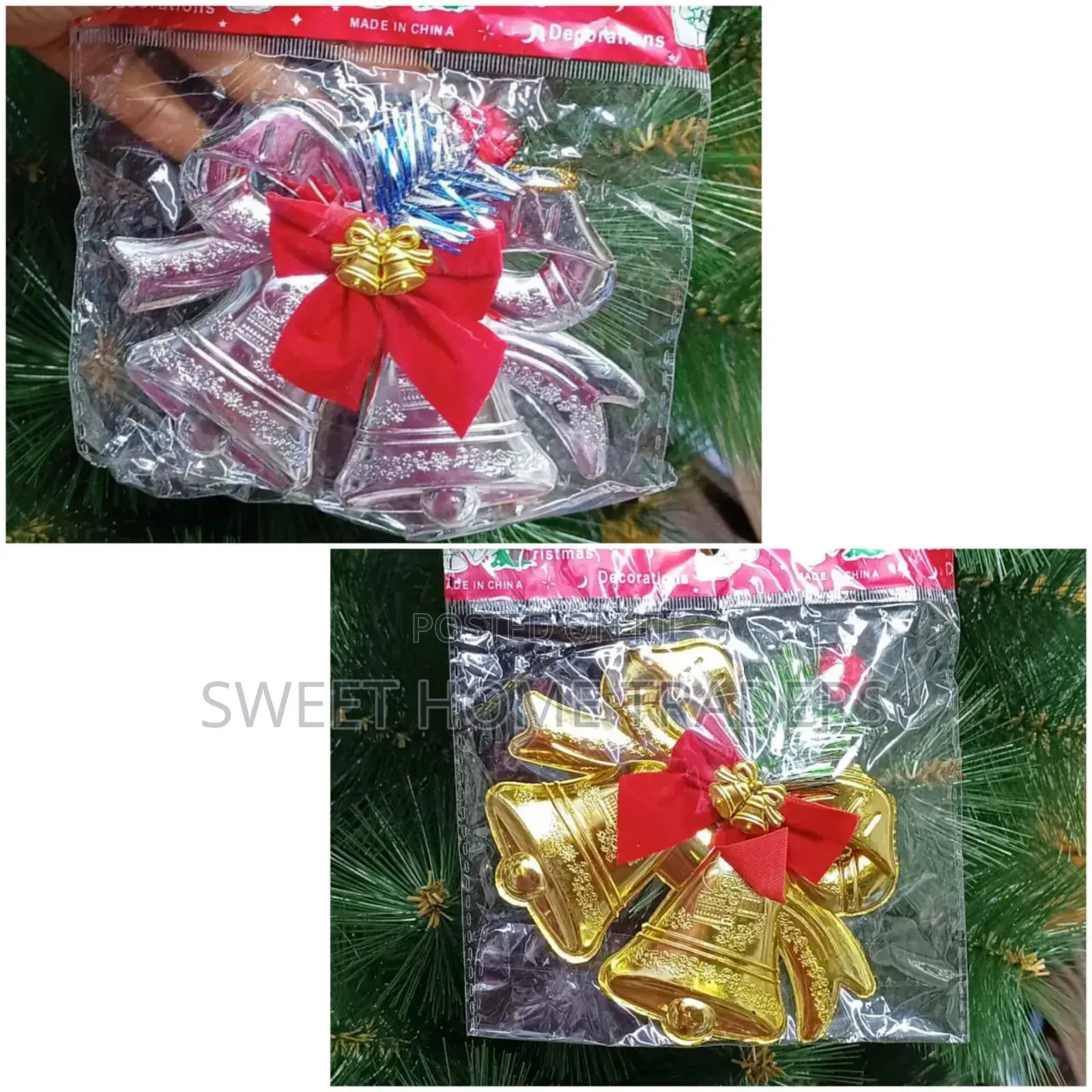 Christmas Bell Decorations 2pcs