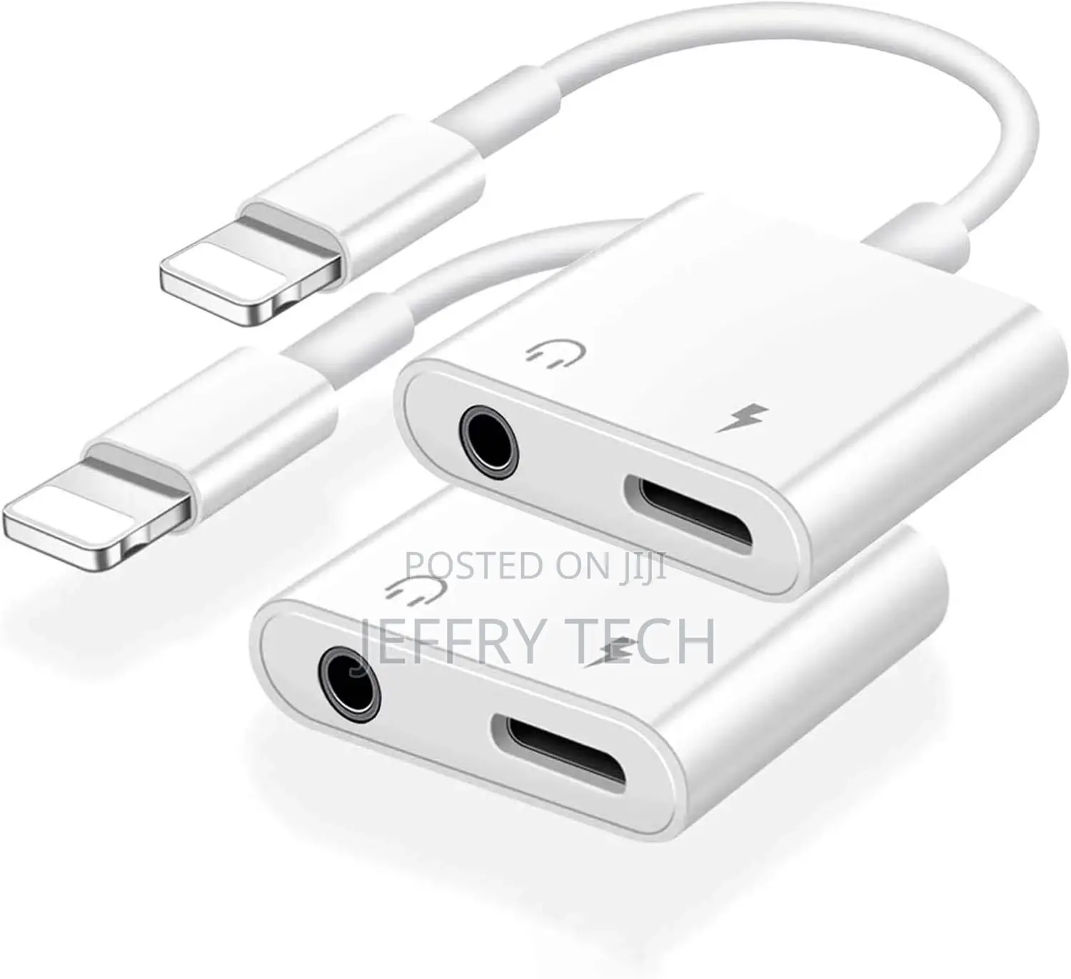 In 1 Lightning to 3.5mm Earphone Audio Charger Splitter A