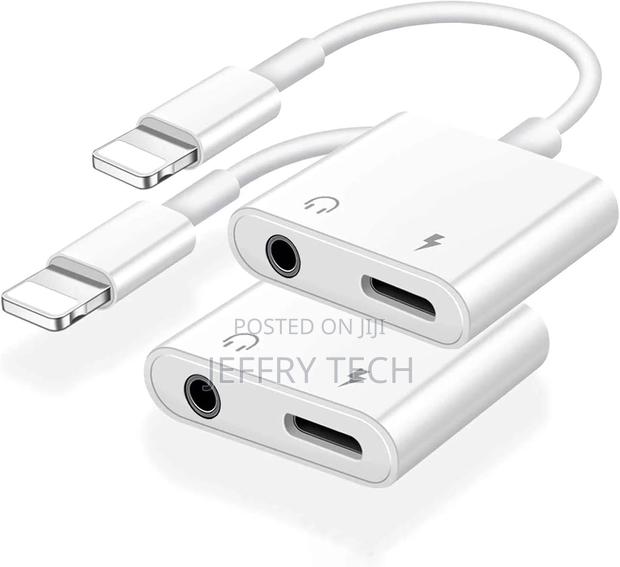In 1 Lightning to 3.5mm Earphone Audio Charger Splitter A