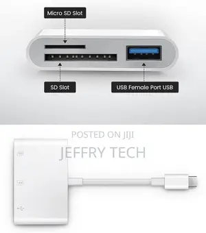 USB C SD TF Memory Card Reader, 3-in-1 Type C Camera Adapte