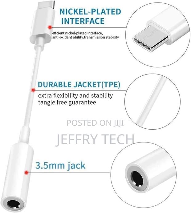 USB Type C to 3.5 Mm Headphone Jack Adapter, 2 Pack Earphone - thumbnail 2