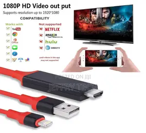 HDMI Mirroring Cable Phone to TV HDTV Adapter for iPhone X/X