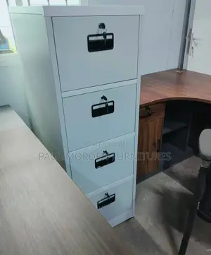 Metallic Filing Cabinet With 4_ Drawers