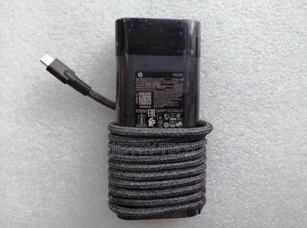 HP 110W Type-C USB-C Power Adapter Charger Braided Cable TPN - main view