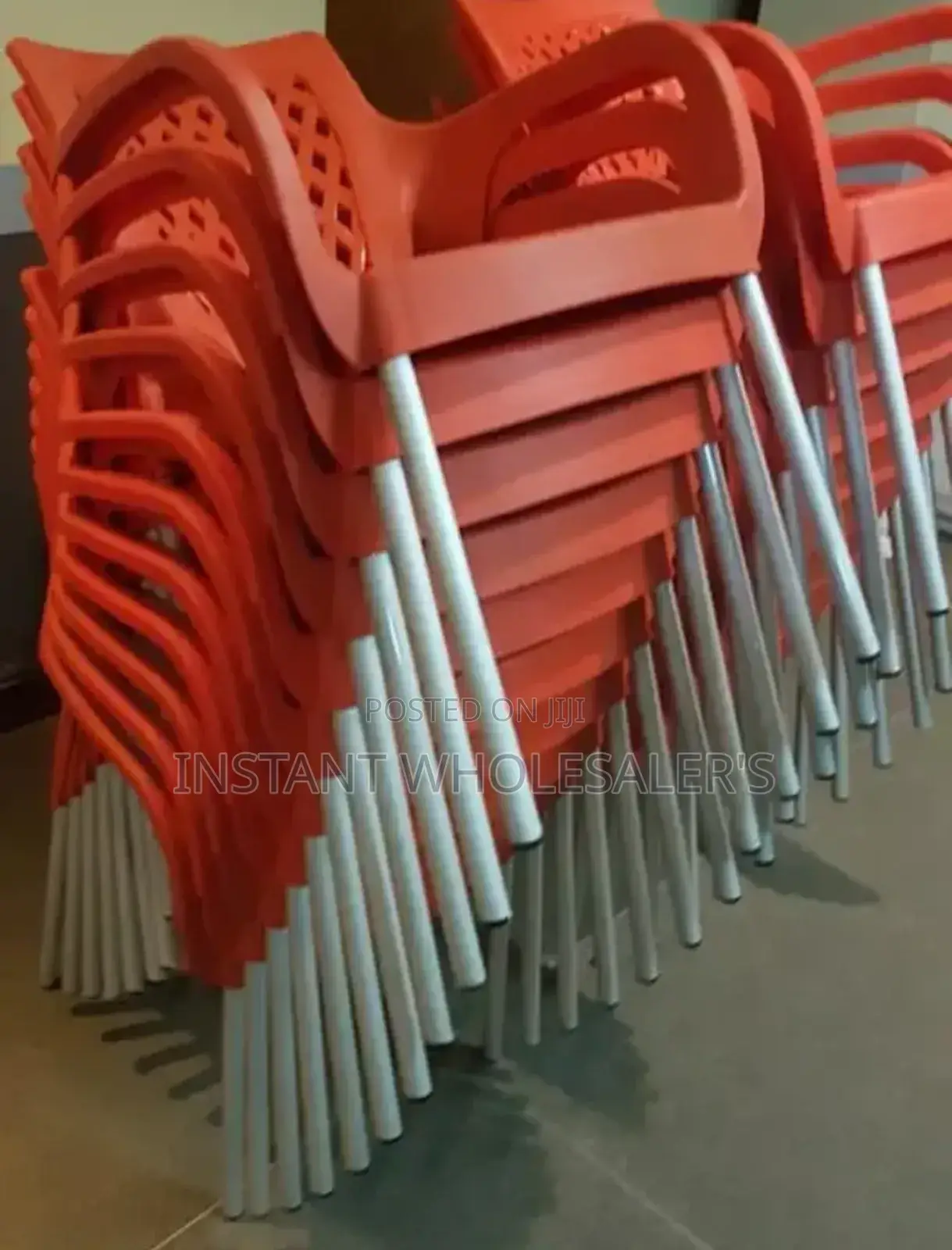 Metal Stands Plastic Chairs