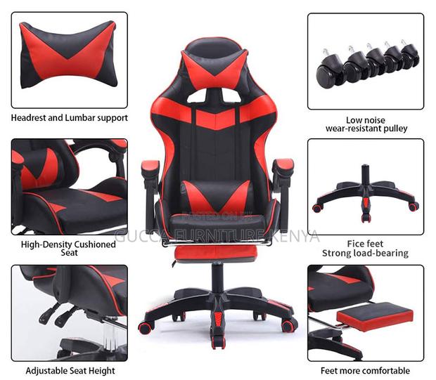 Office Chairs: Swivel Executive Leather Gaming Chair - thumbnail 2