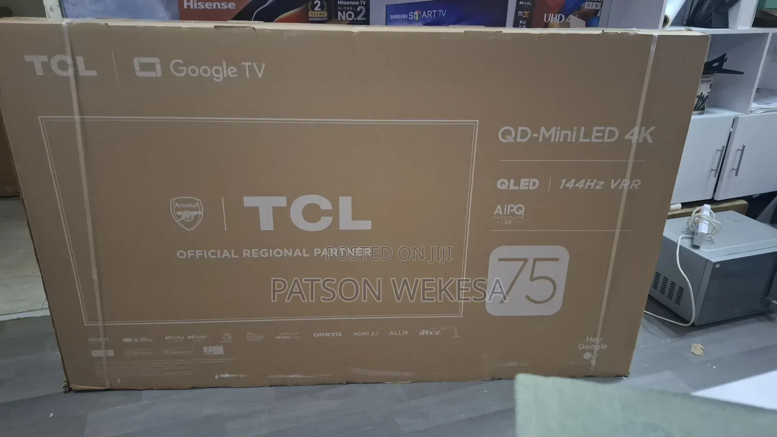 TCL 65 Inch 65c755 Qd-Mini Led Smart Tv Qled Hdr10+144hz