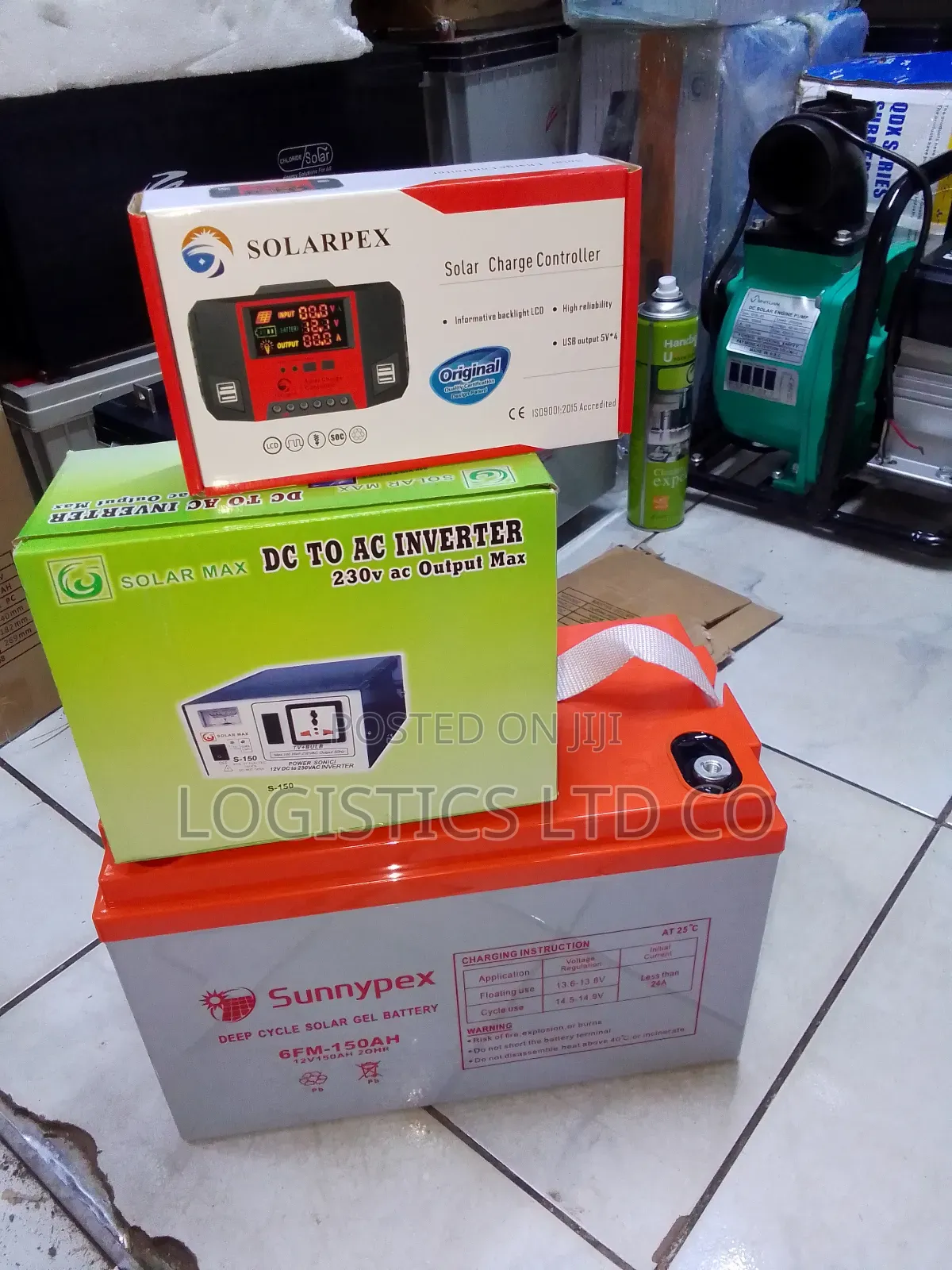 Complete 150w Solar Kit / 300watts Solar Inverter