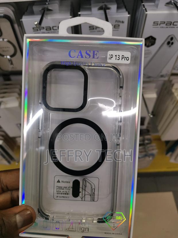 iPhone 13 Pro Clear Magnetic Case With Metal Camera Frame