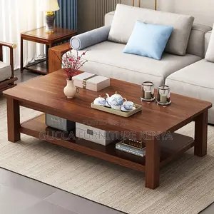 Coffee Tables: Solid Wood Office Reception Coffee Table