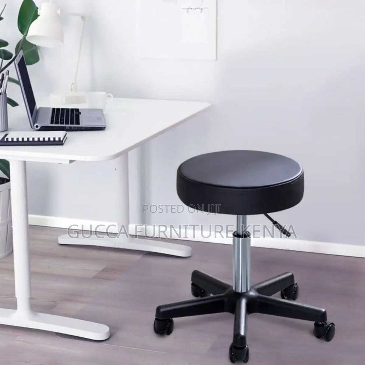 Home Chairs: Swivel Height Adjustable Leather Barstool