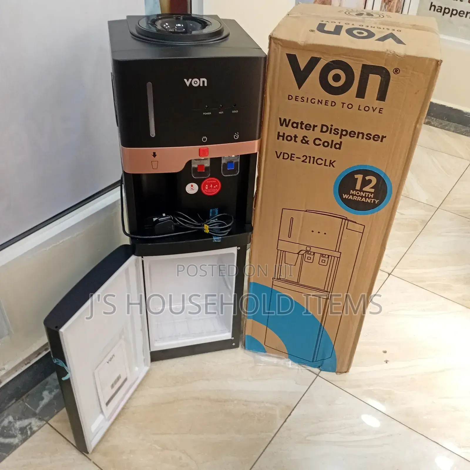 Von Hot and Cold Water Dispenser