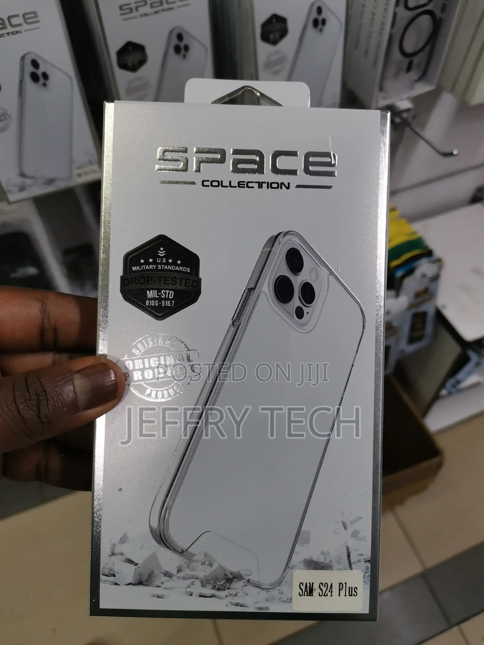 Space Clear Case Samsung S24 Plus Bumper TPU Military Casing