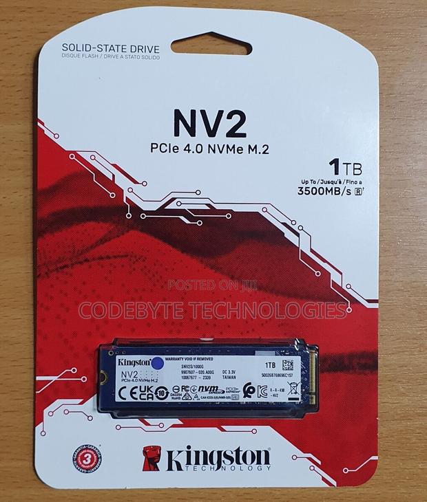 Kingston 1TB NV2 M.2 2280 Nvme Internal SSD\ Pcie 4.0