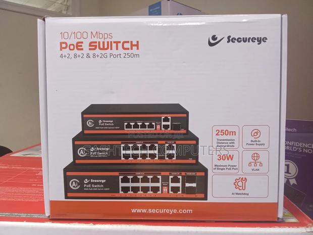 S-8fe-2ue-Ld-Al-Vlan Secureye 8 Port Poe SWITCH - main view