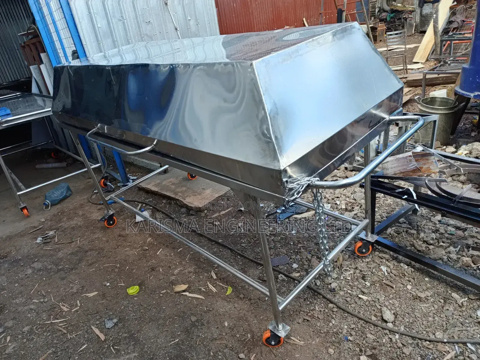 Stainless Heavy-Duty Mortuary Trolley