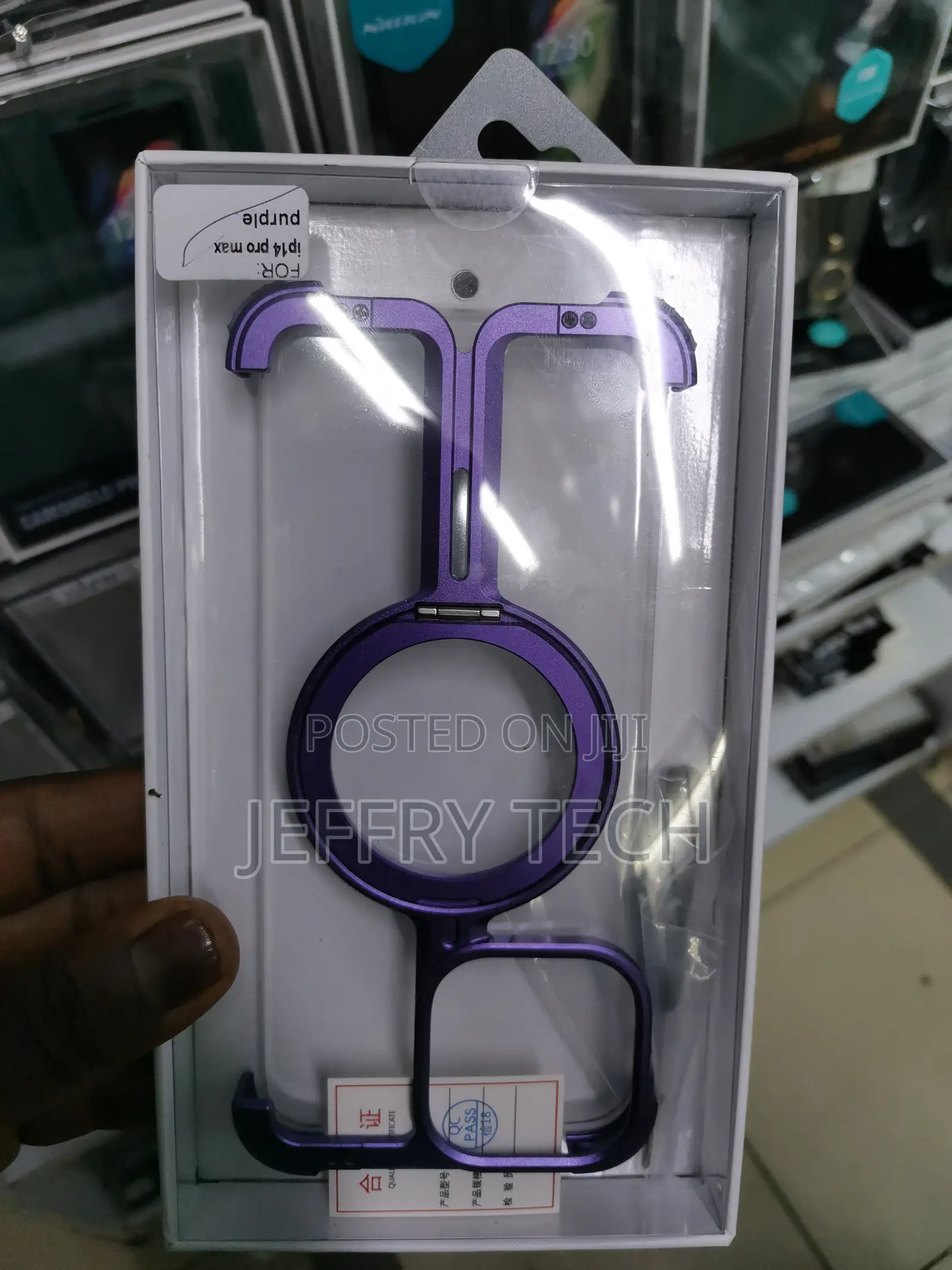 iPhone 14 Pro Max Frameless Magsafe Metal Stand Case-Purple