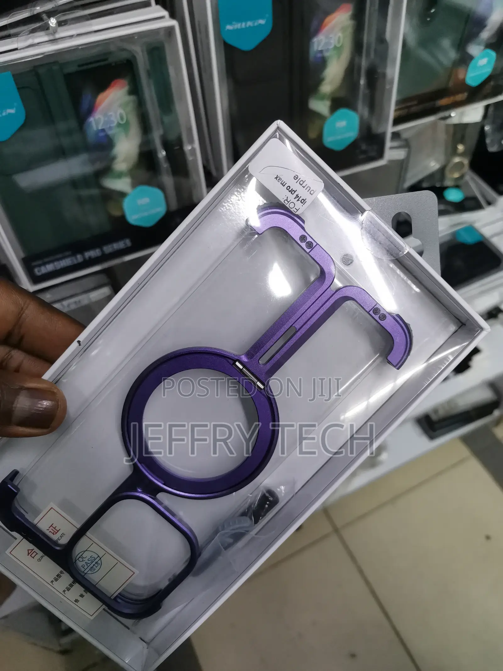 iPhone 14 Pro Max Frameless Magsafe Metal Stand Case-Purple